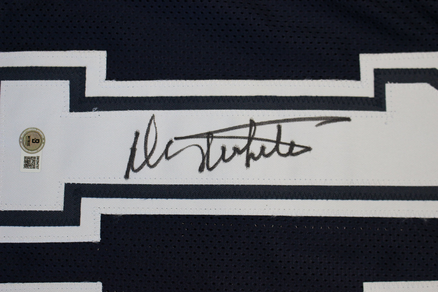 DANNY WHITE SIGNED FOOTBALL ROAD JERSEY XL Dallas Cowboys BAS COA