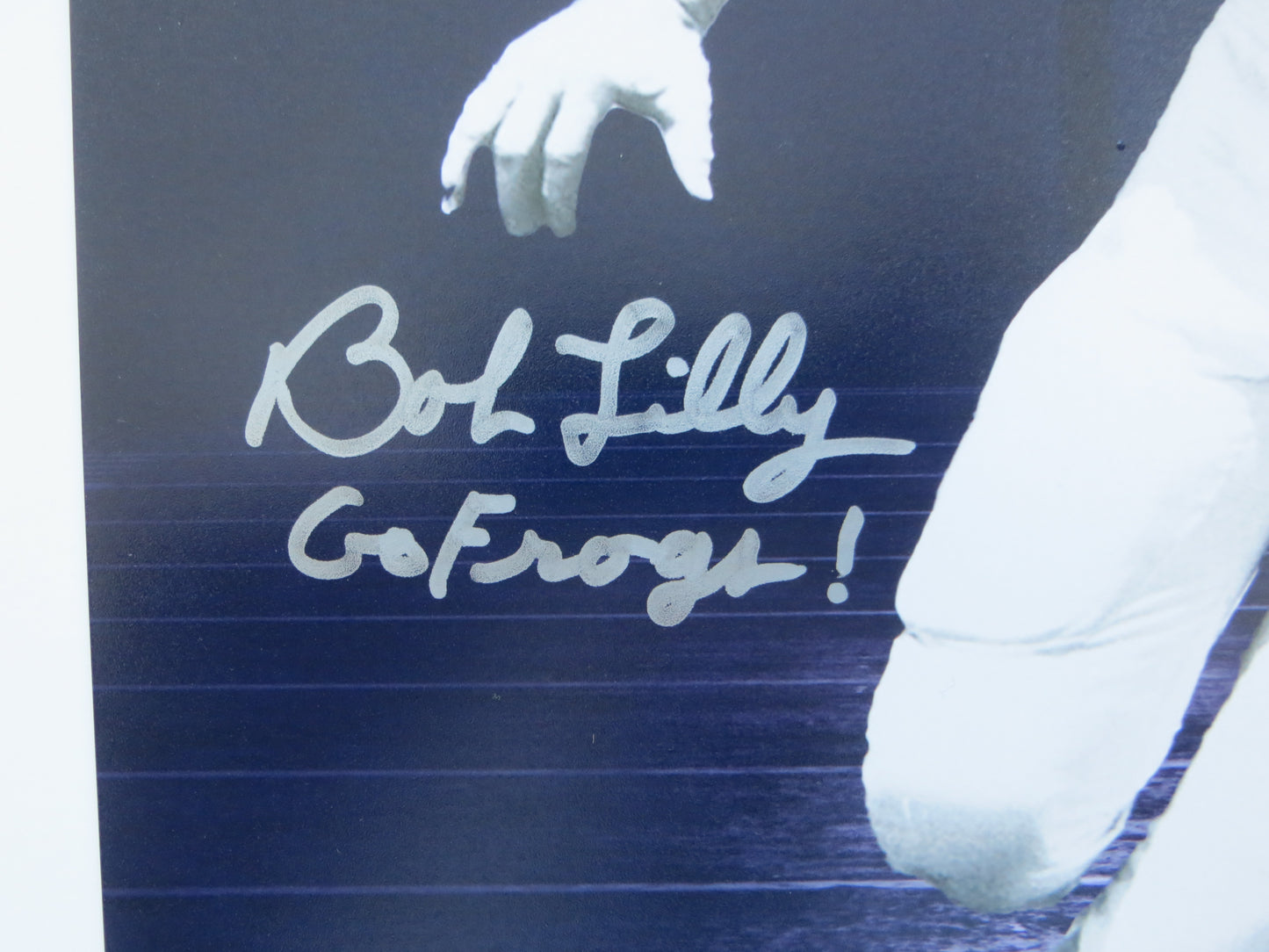 BOB LILLY TCU HORNED FROGS SIGNED 8x10 PHOTO w/GoFrogs! BAS