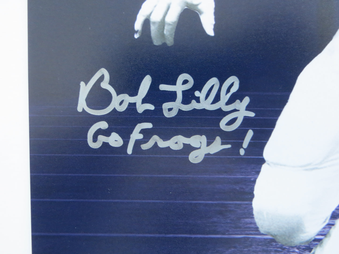 BOB LILLY TCU HORNED FROGS SIGNED 8x10 PHOTO w/GoFrogs! BAS