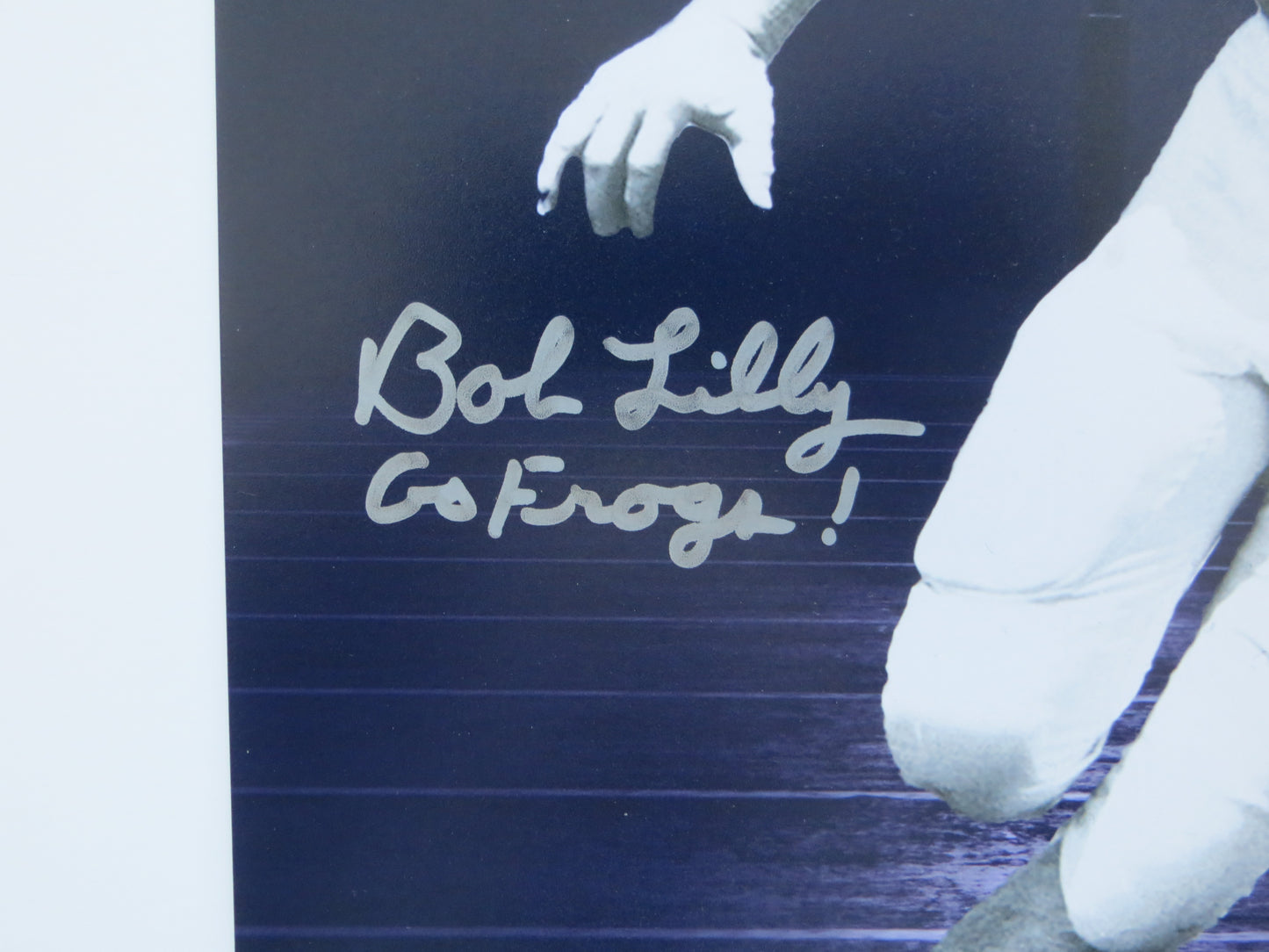 BOB LILLY TCU HORNED FROGS SIGNED 8x10 PHOTO w/GoFrogs! BAS