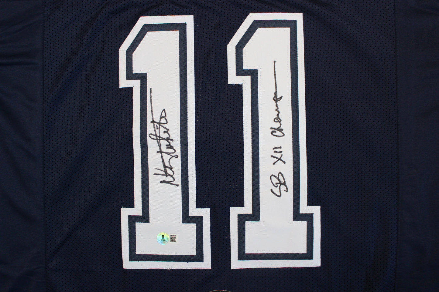 DANNY WHITE SIGNED FOOTBALL ROAD JERSEY XL Dallas Cowboys BAS COA