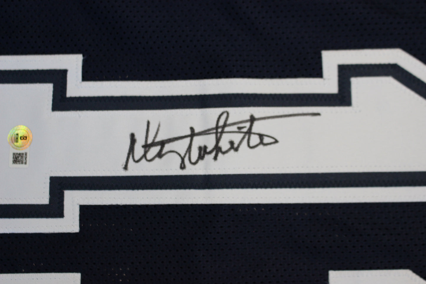 DANNY WHITE SIGNED FOOTBALL ROAD JERSEY XL Dallas Cowboys BAS COA