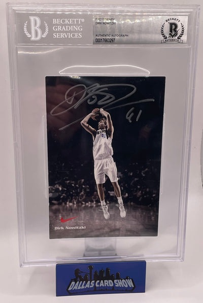 Dirk Nowitzki Signed Nike Photo BGS Authentic