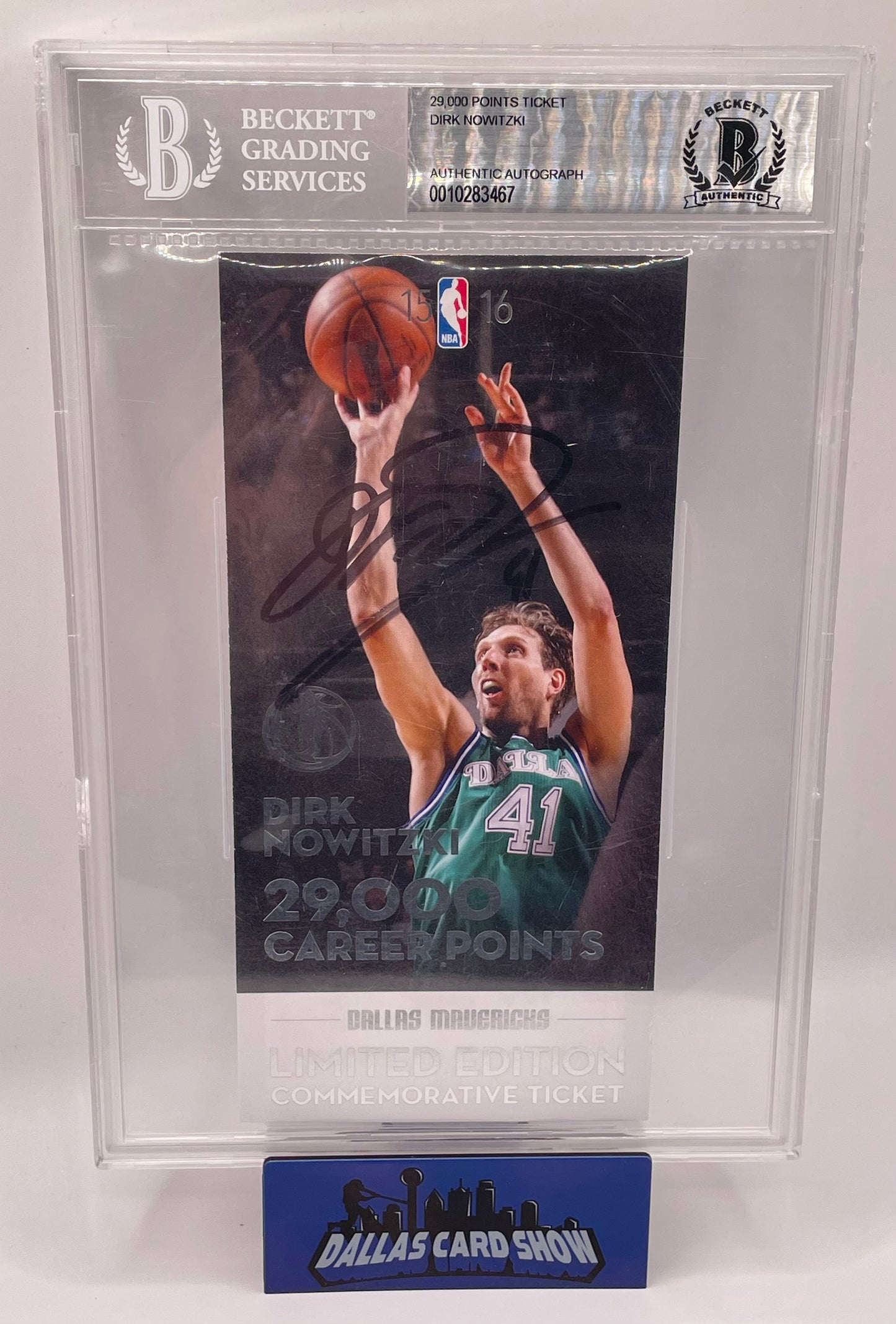 Dirk Nowitzki Signed 29,000 Points Ticket BGS Authentic