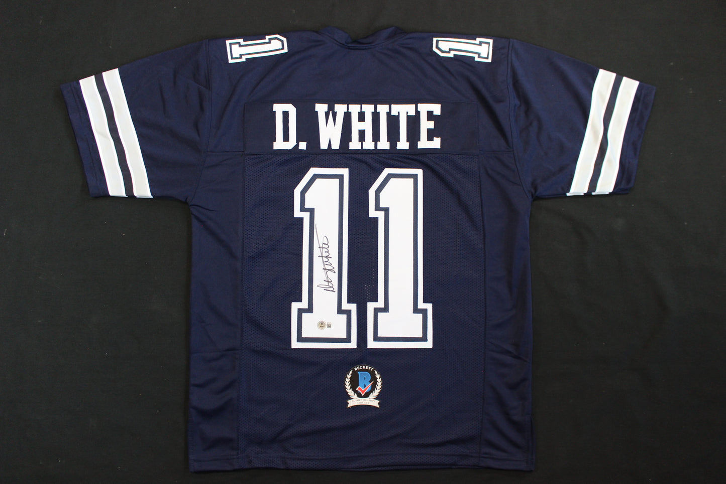 DANNY WHITE SIGNED FOOTBALL ROAD JERSEY L Dallas Cowboys BAS COA