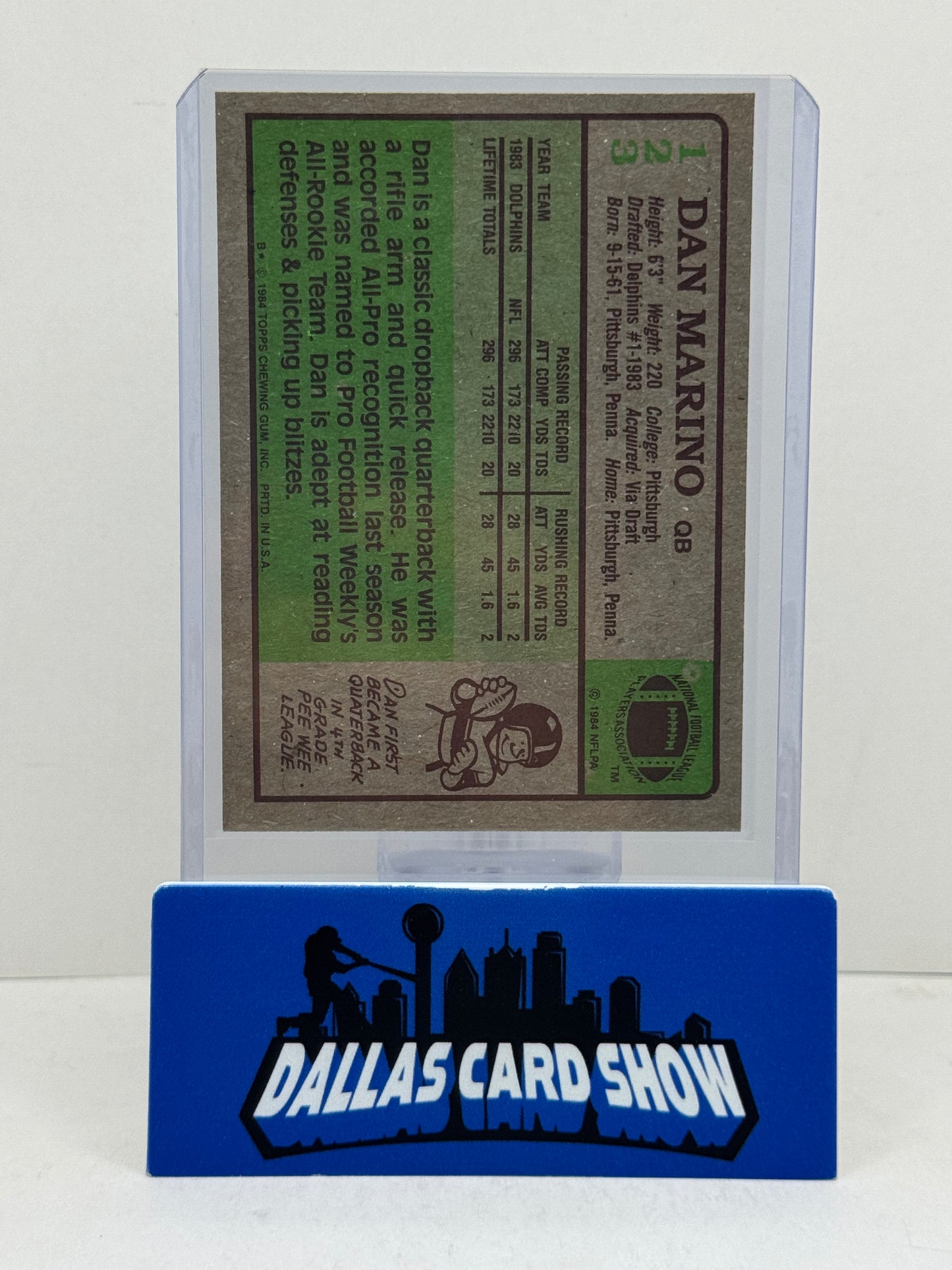 1984 Topps Dan Marino Rookie RC #123 Dolphins
