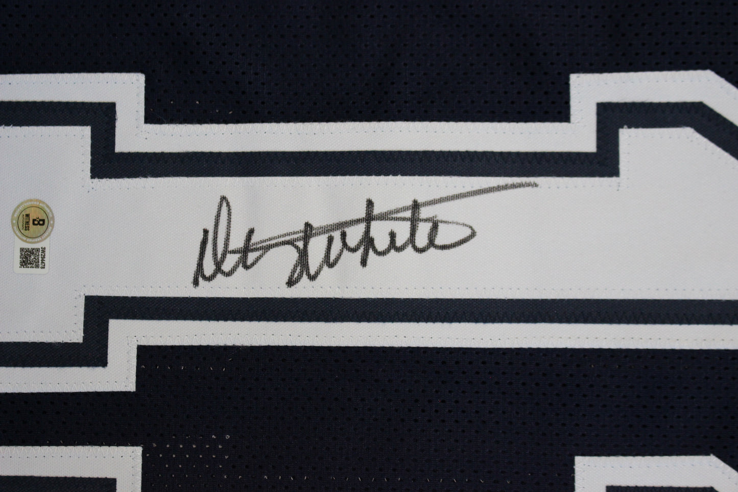 DANNY WHITE SIGNED FOOTBALL ROAD JERSEY L Dallas Cowboys BAS COA