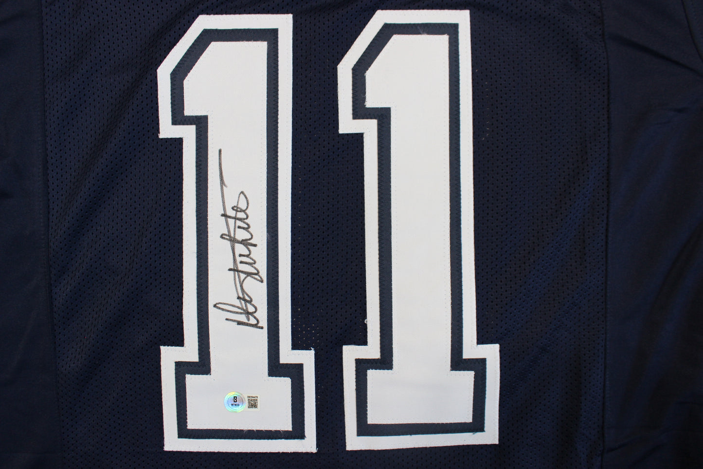 DANNY WHITE SIGNED FOOTBALL ROAD JERSEY Medium Dallas Cowboys BAS