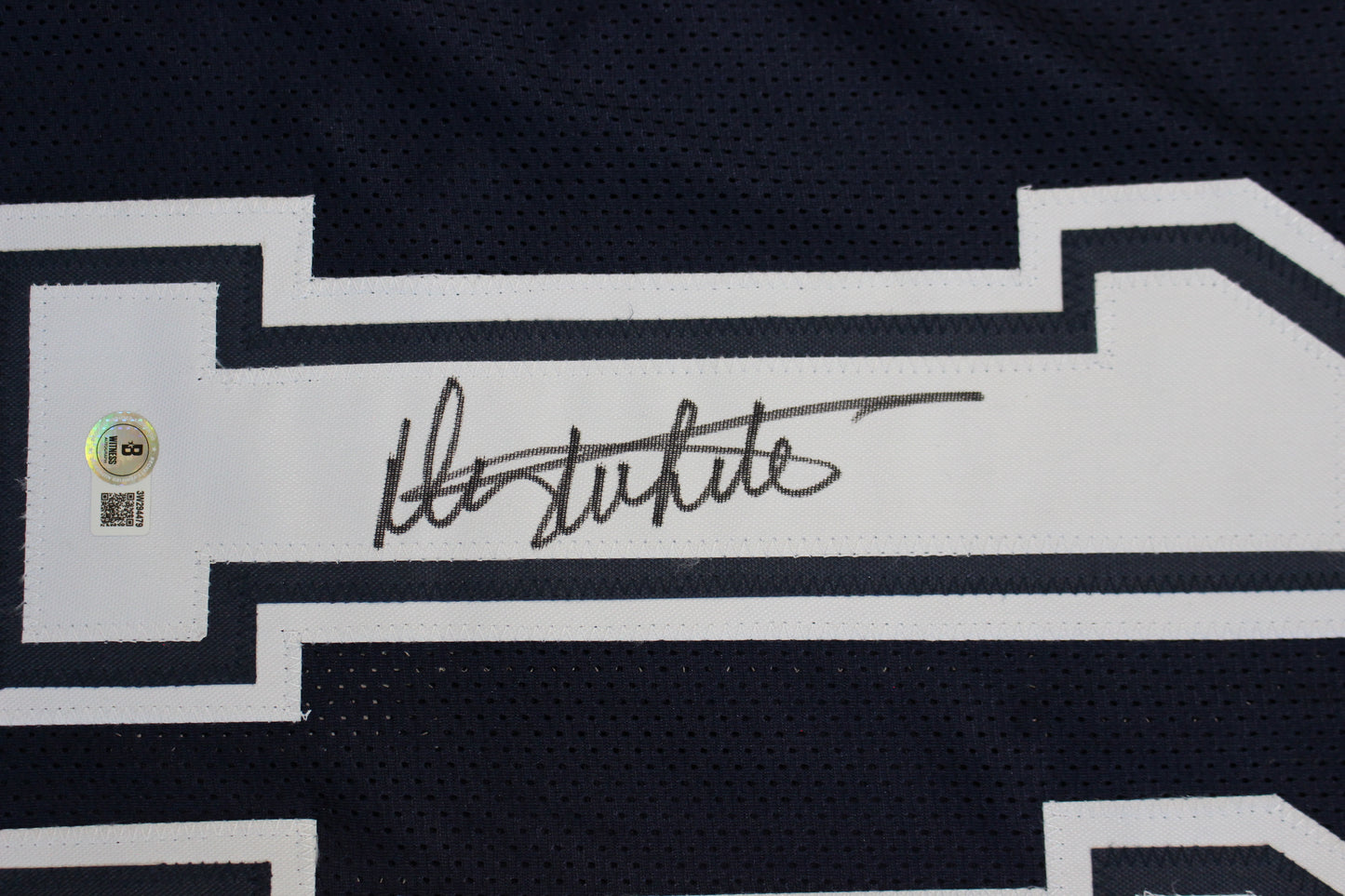 DANNY WHITE SIGNED FOOTBALL ROAD JERSEY Medium Dallas Cowboys BAS