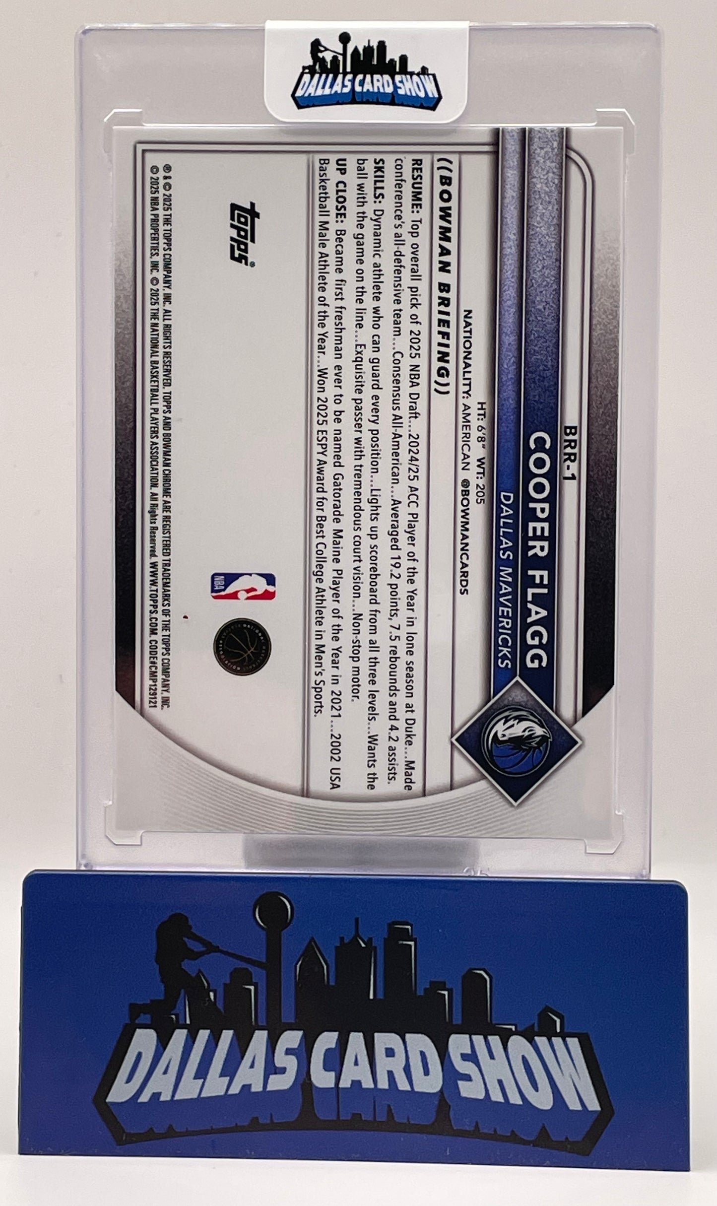 2025-26 Topps #BRR-1 Cooper Flagg Red Rookie Logo Mavericks