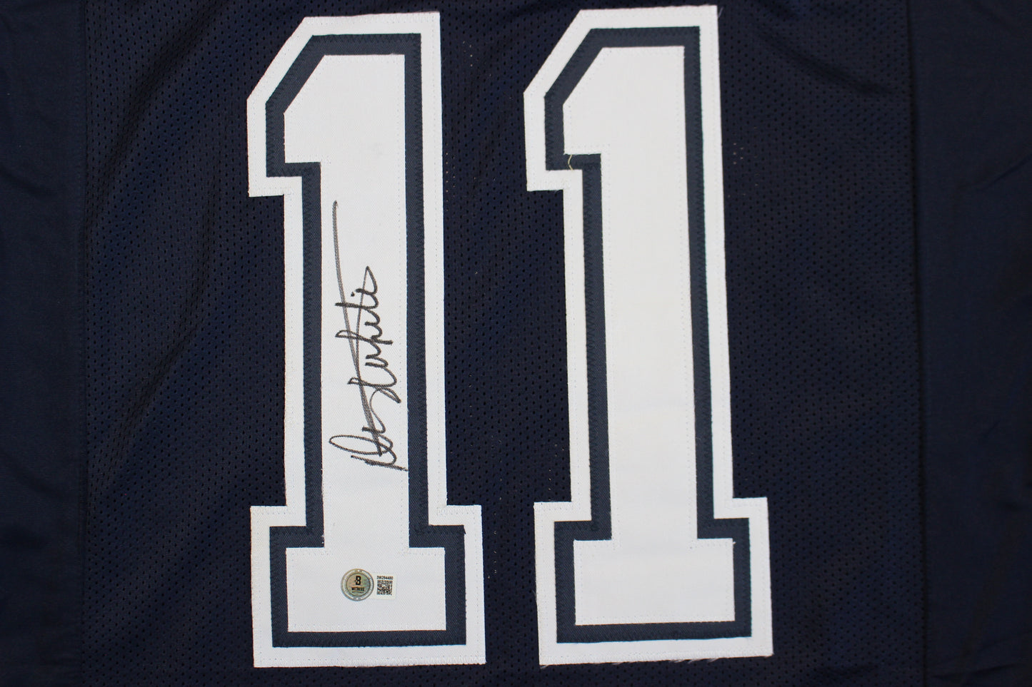 DANNY WHITE SIGNED FOOTBALL ROAD JERSEY Medium Dallas Cowboys BAS