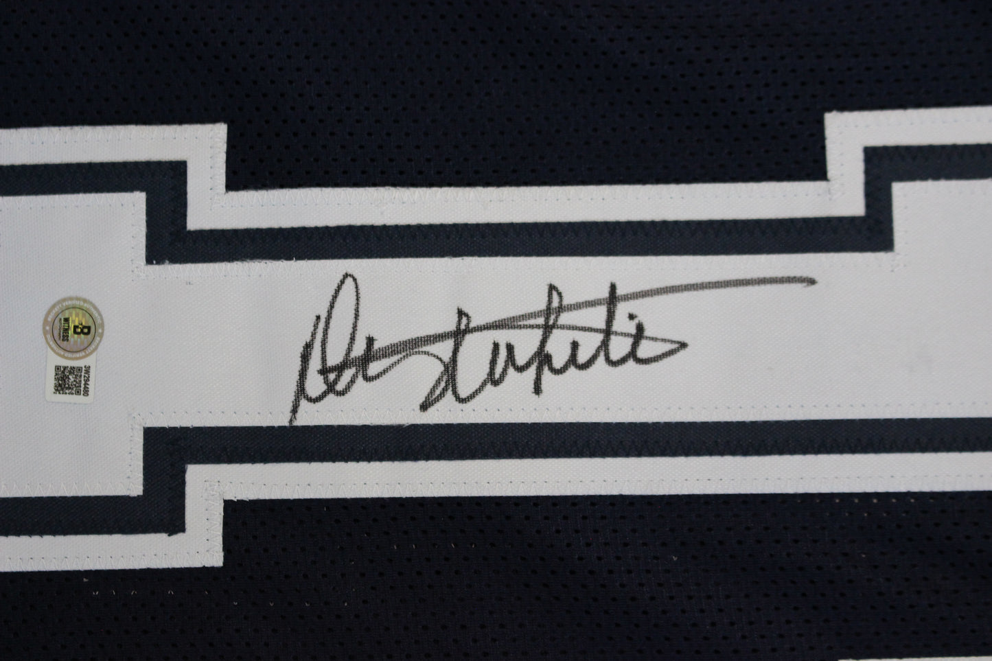 DANNY WHITE SIGNED FOOTBALL ROAD JERSEY Medium Dallas Cowboys BAS