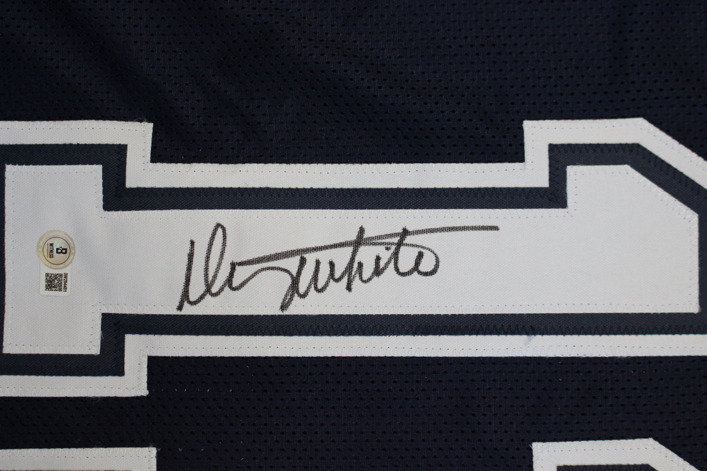DANNY WHITE SIGNED FOOTBALL ROAD JERSEY Medium Dallas Cowboys BAS