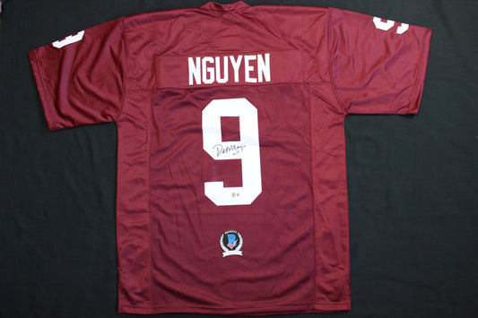 DAT NGUYEN SIGNED FOOTBALL Maroon JERSEY Texas A&M Aggies Cowboys BAS COA
