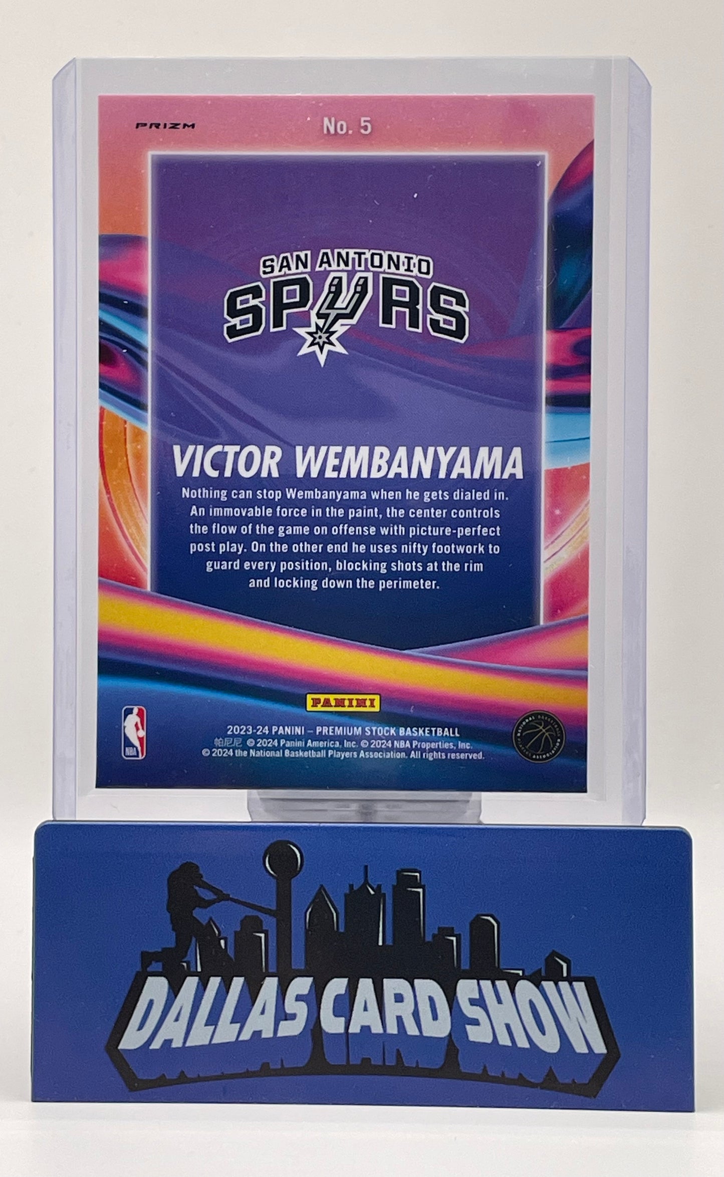2023-24 Hoops Premium Stock #5 Victor Wembanyama Prizm Anti Gravity RC