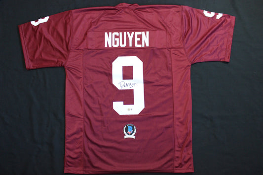 DAT NGUYEN SIGNED FOOTBALL Maroon JERSEY Texas A&M Aggies Cowboys BAS COA