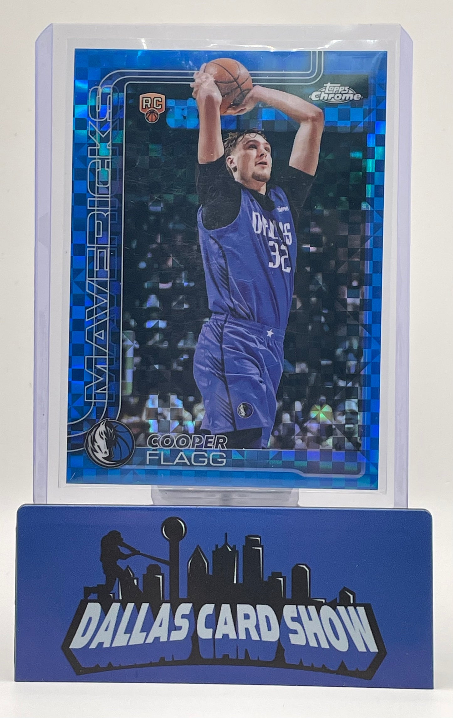 2025-26 Topps Chrome #251 Cooper Flagg Blue X-Fractor Mavericks