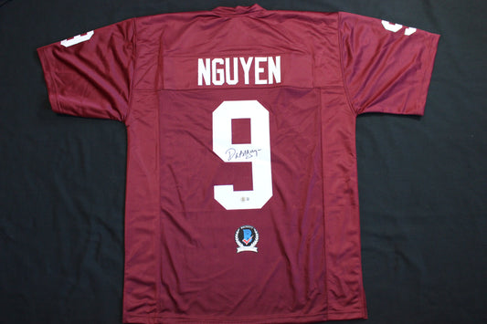DAT NGUYEN SIGNED FOOTBALL Maroon JERSEY Texas A&M Aggies Cowboys BAS COA