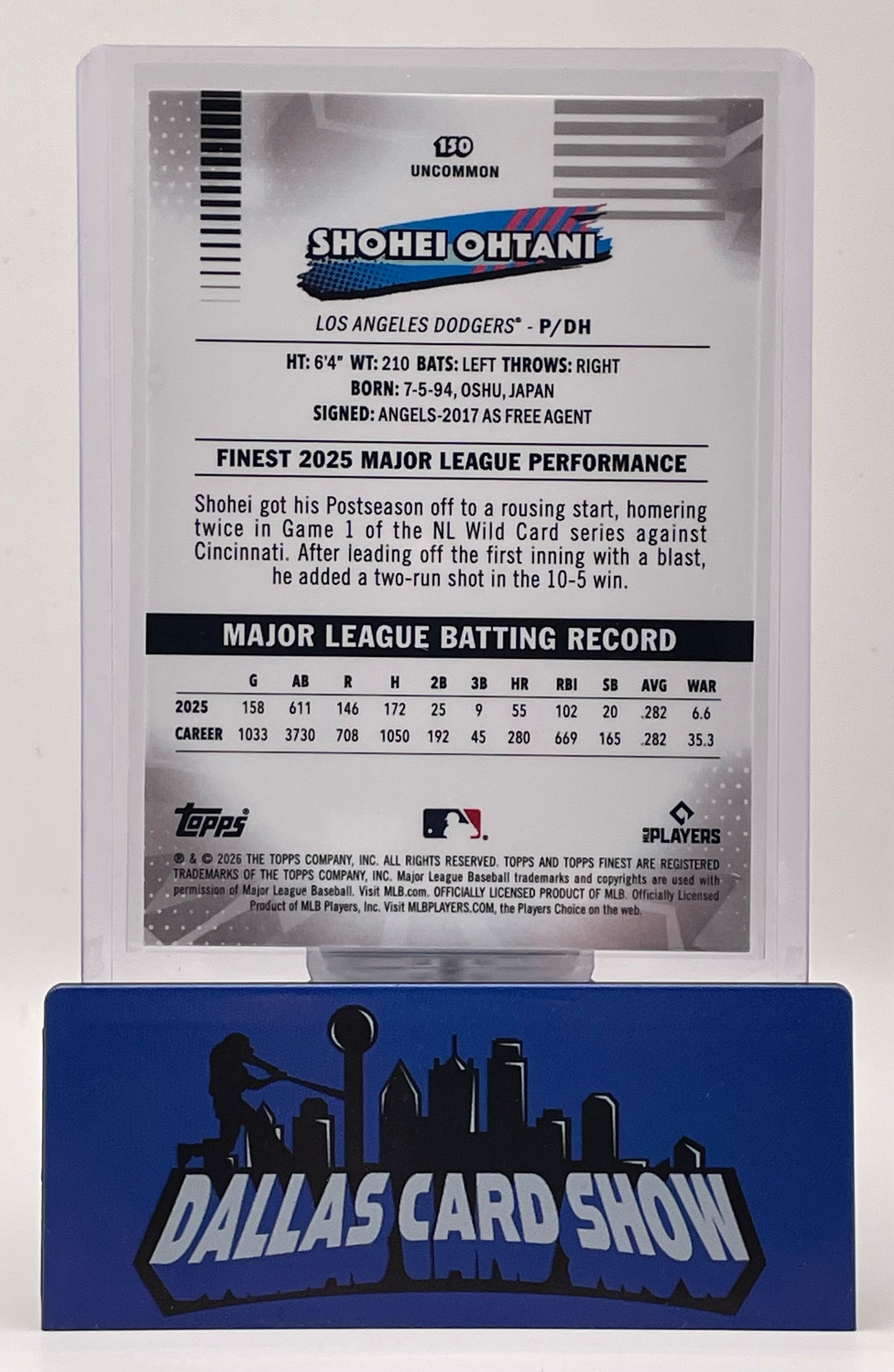 2026 Topps Finest #150 Shohei Ohtani X-Fractor