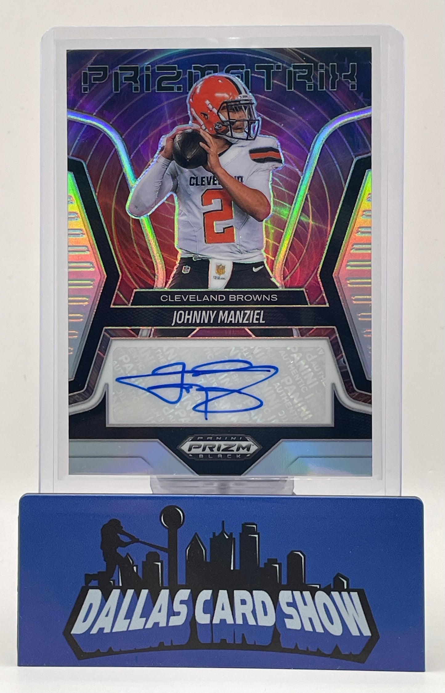 2025 Panini Prizm #PS-JML Johnny Manziel Prizmatrix Autograph