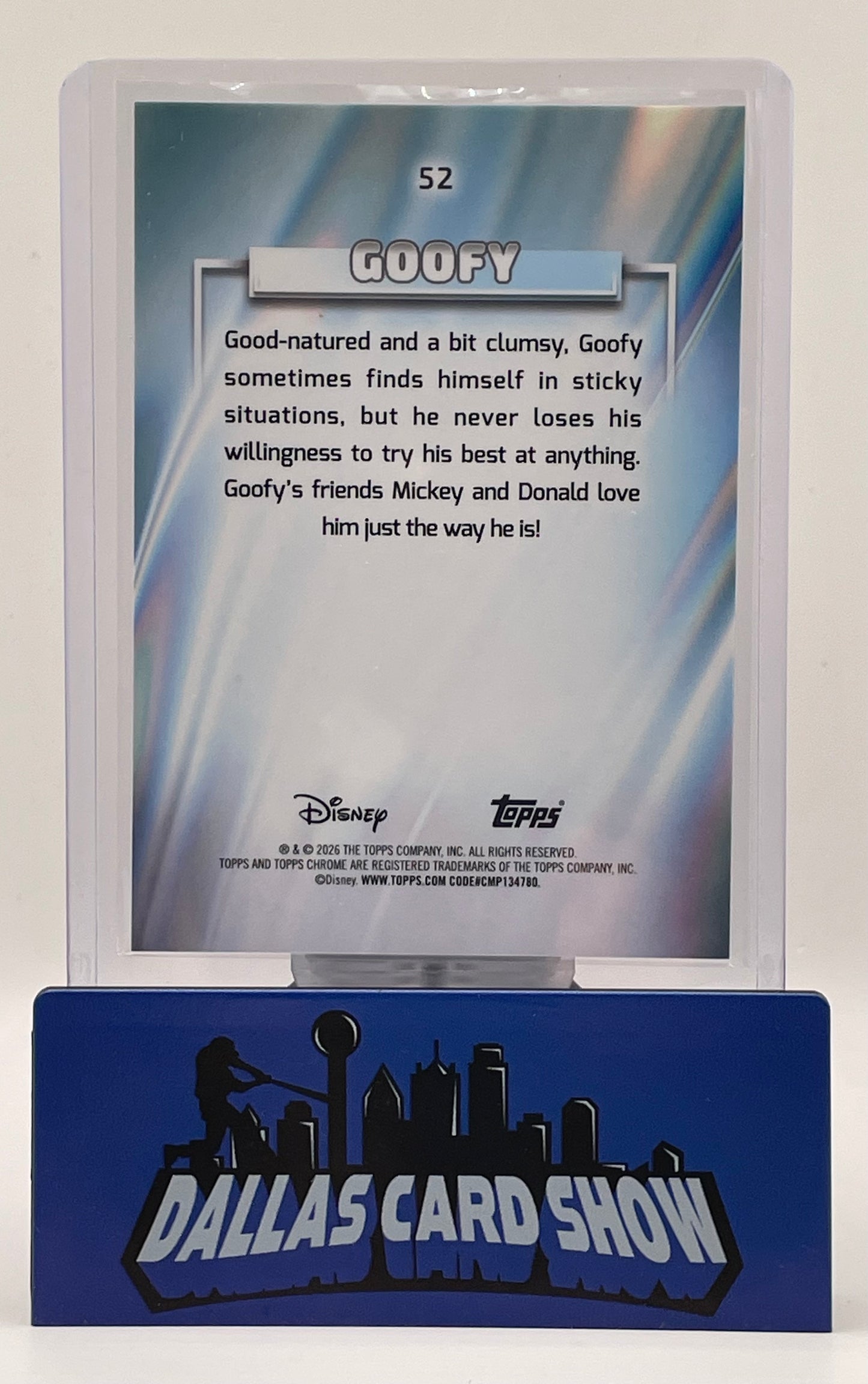 2026 Topps Chrome Disney #52 Goofy Gold Wave /50