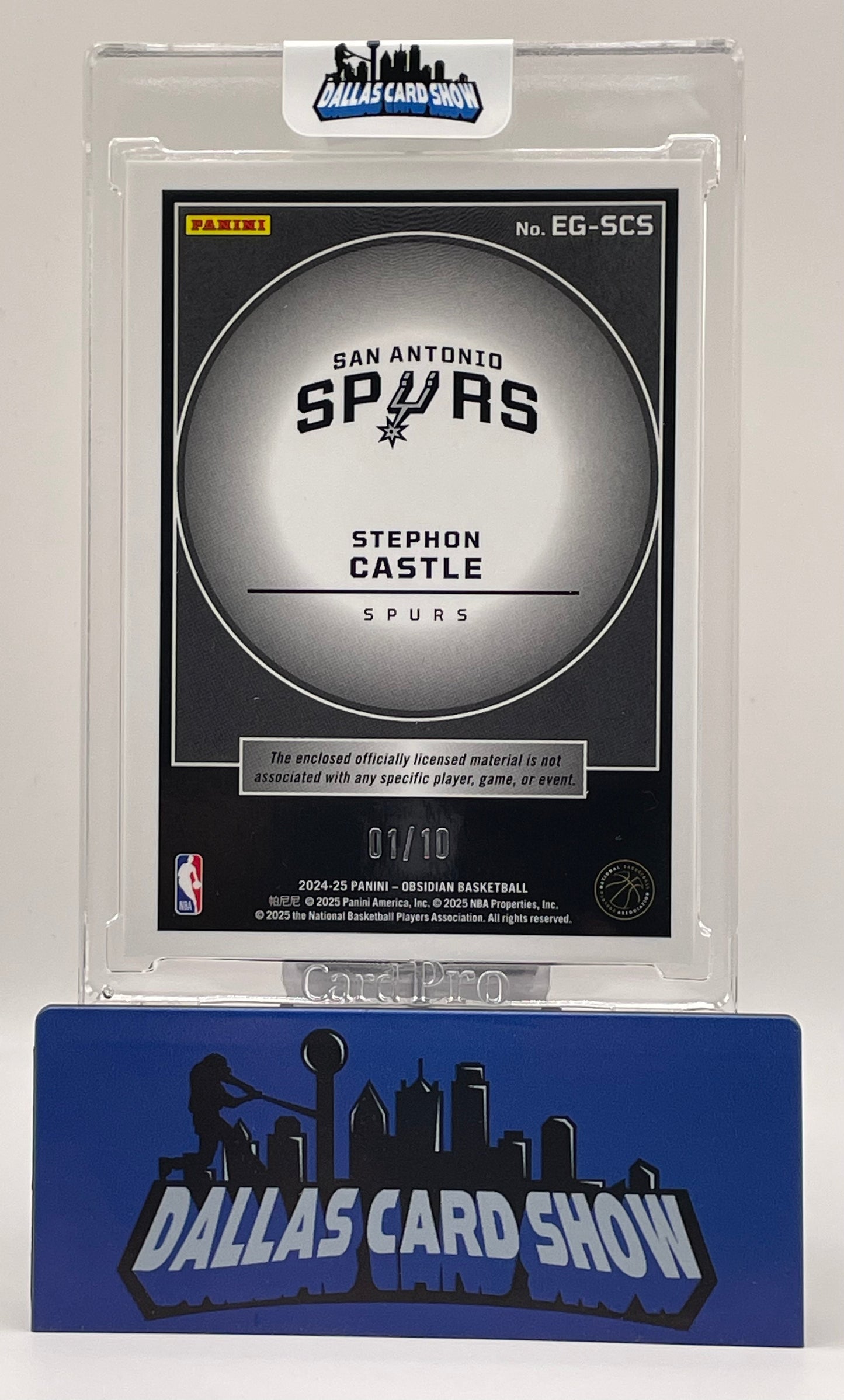 2024-25 Panini Obsidian #EG-SCS Stephon Castle Gold Equinox Gear /10