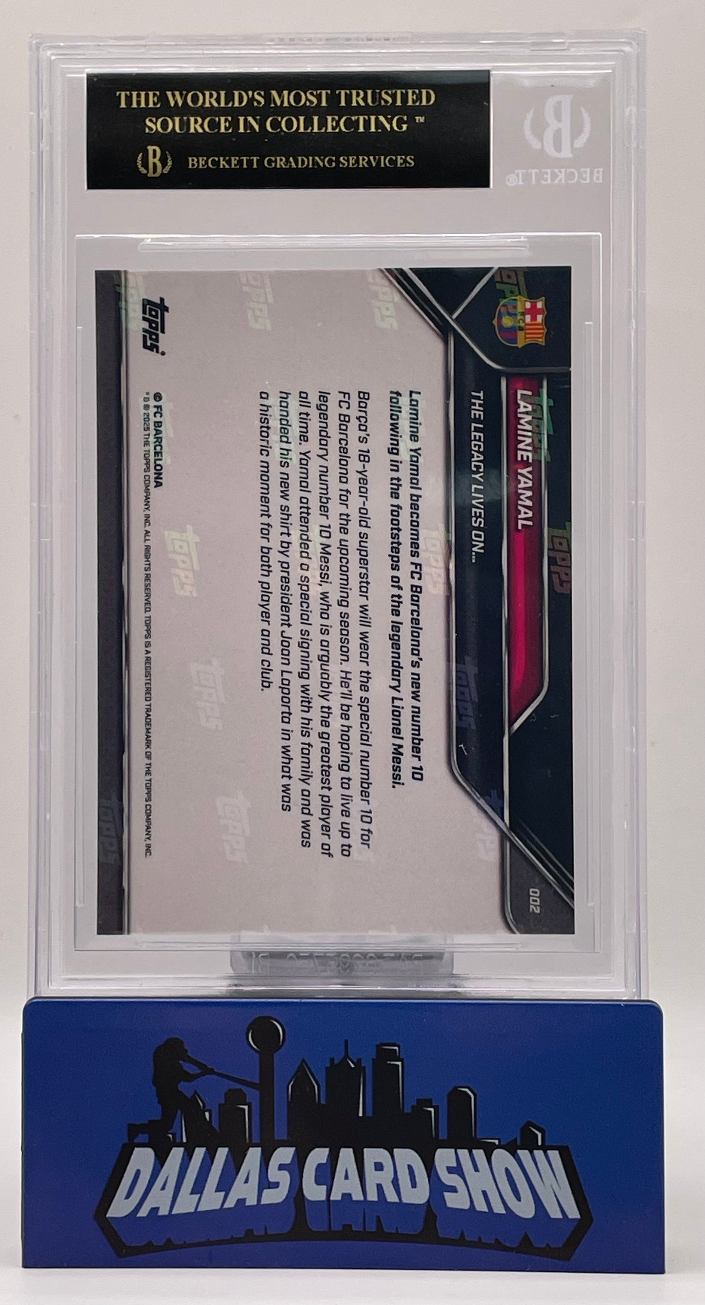 2025 FC Barcelona Topps Now #2 Lamine Yamal BGS 10 Black Label
