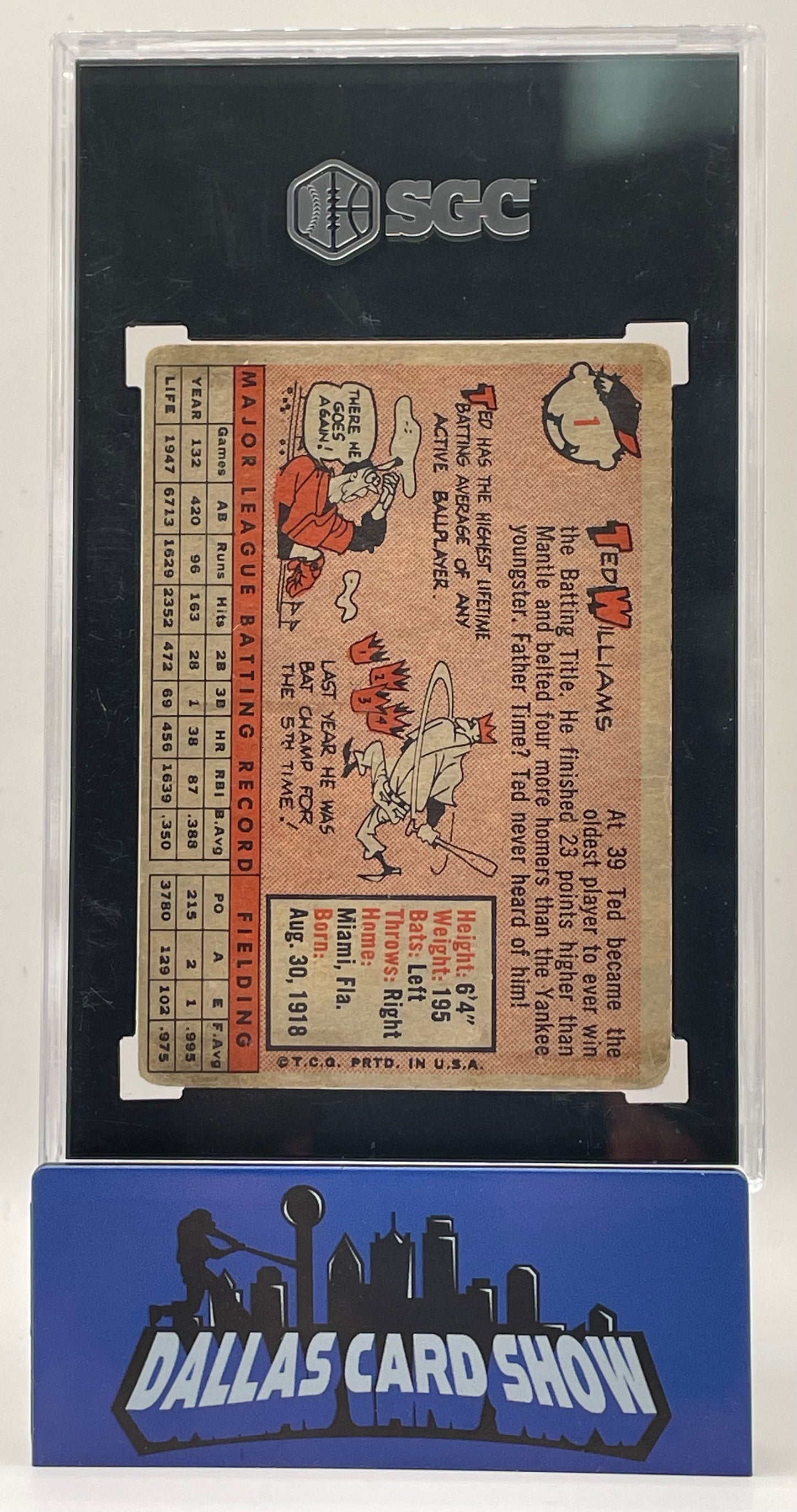 1958 Topps #1 Ted Williams SGC 2.5