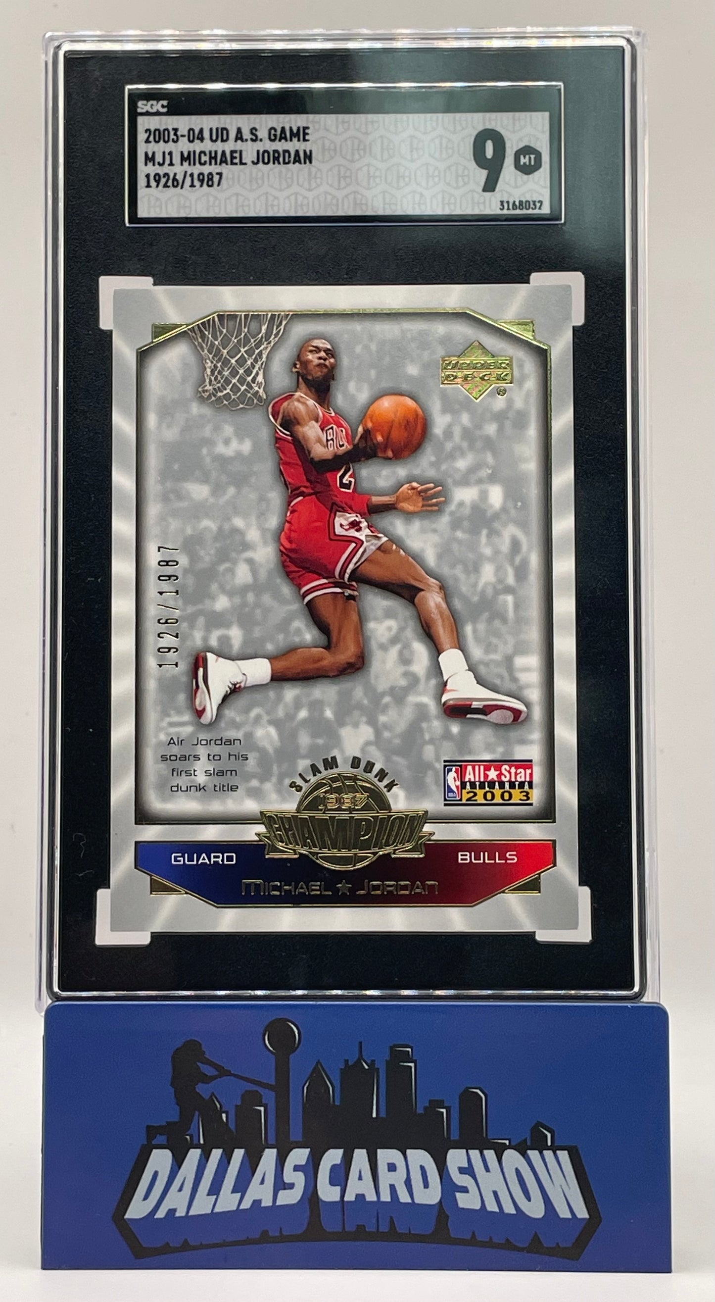 2003-04 Upper Deck All-Star Game #MJ1 Michael Jordan /1987 SGC 9