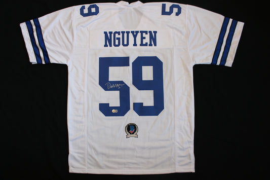 DAT NGUYEN SIGNED FOOTBALL HOME JERSEY Dallas Cowboys Aggies BAS COA