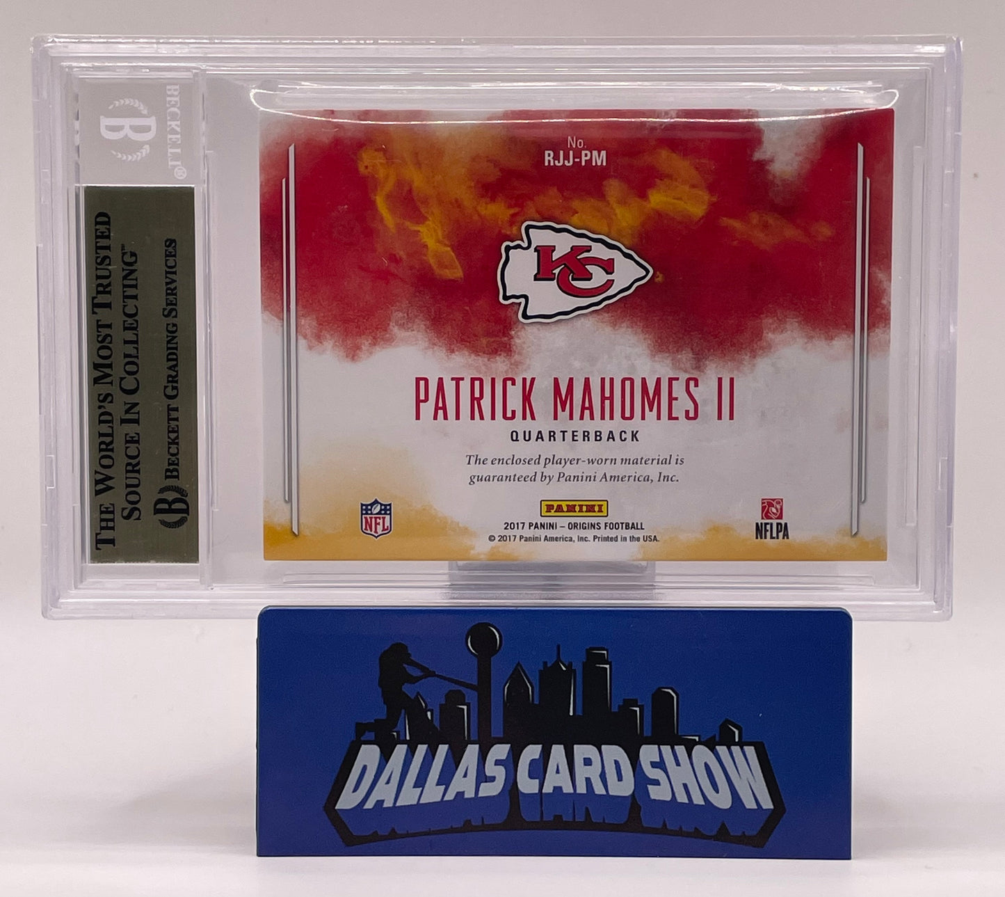 2017 Panini Origins #7 Patrick Mahomes Rookie Jumbo Jersey BGS 9.5