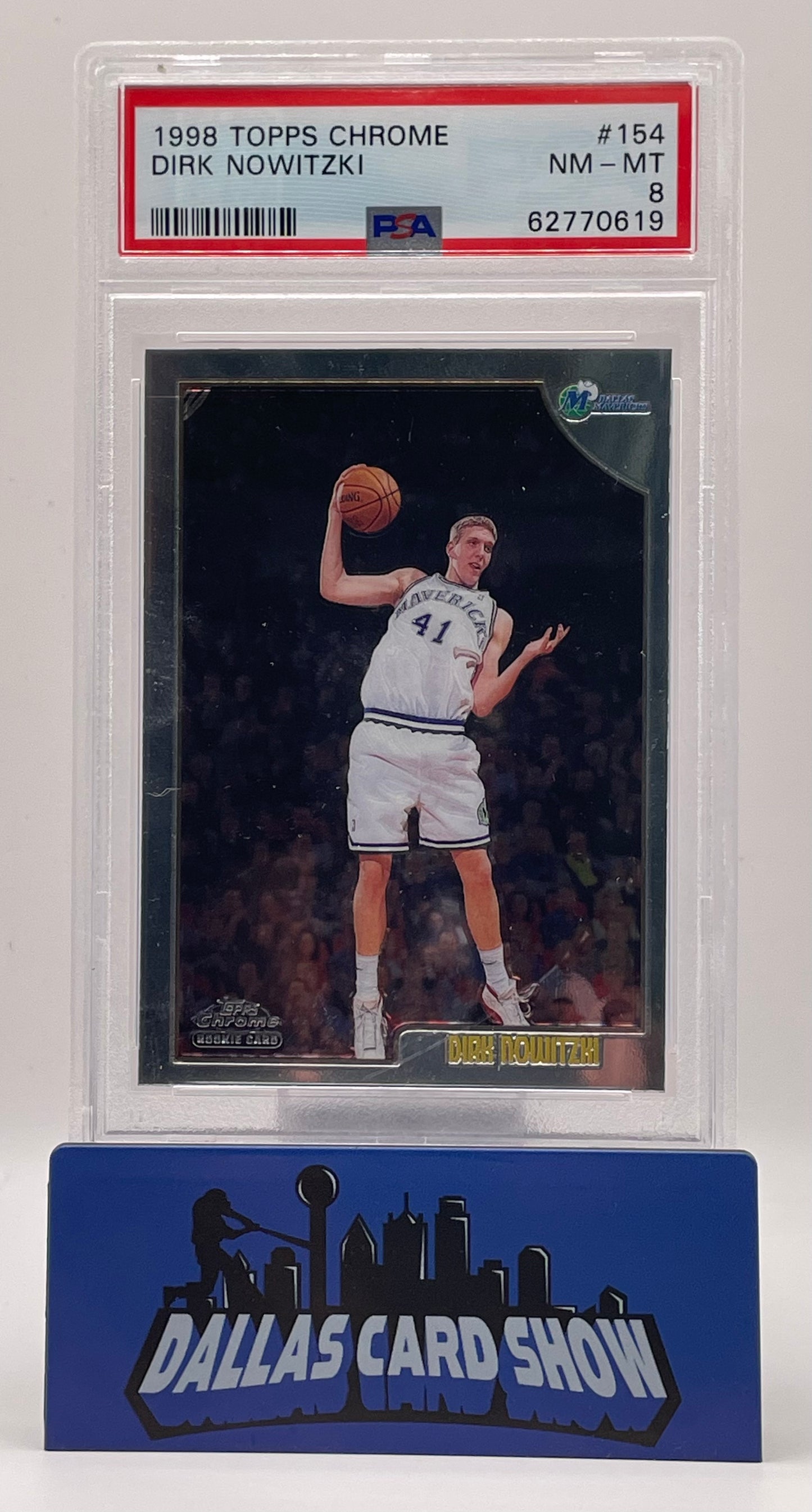 1998 Topps Chrome #154 Dirk Nowitzki PSA 8
