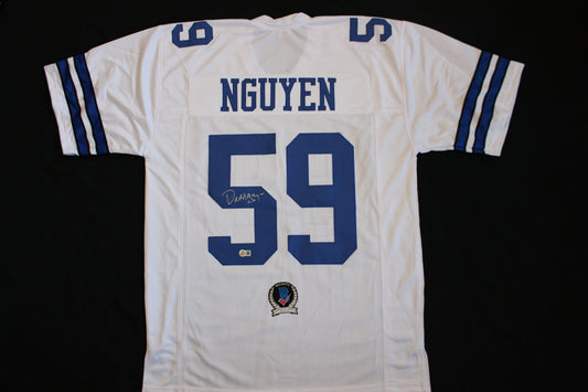 DAT NGUYEN SIGNED FOOTBALL HOME JERSEY Dallas Cowboys Aggies BAS COA