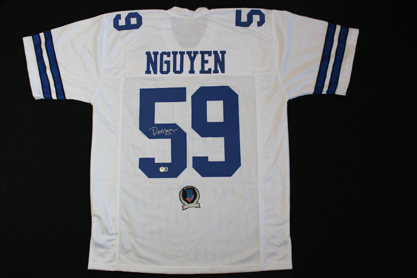 DAT NGUYEN SIGNED FOOTBALL HOME JERSEY Dallas Cowboys Aggies BAS COA