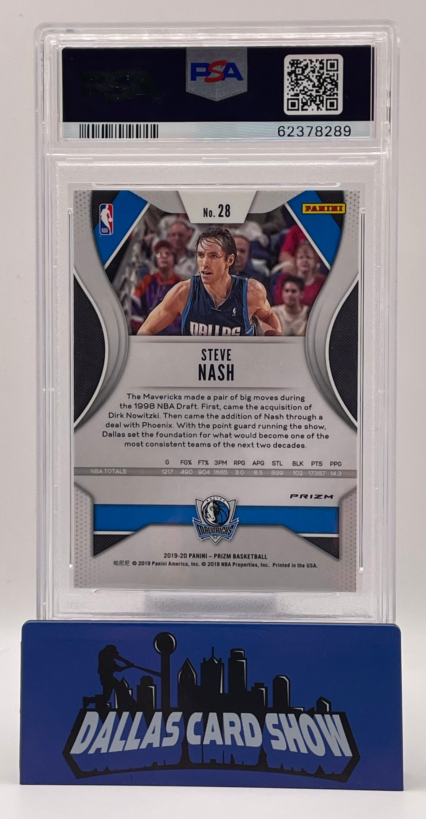 2019 Panini Prizm #28 Steve Nash Silver PSA 10