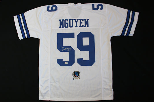 DAT NGUYEN SIGNED FOOTBALL HOME JERSEY Dallas Cowboys Aggies BAS COA
