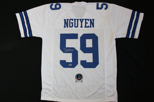 DAT NGUYEN SIGNED FOOTBALL HOME JERSEY Dallas Cowboys Aggies BAS COA