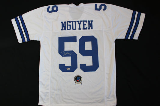 DAT NGUYEN SIGNED FOOTBALL HOME JERSEY Dallas Cowboys Aggies BAS COA
