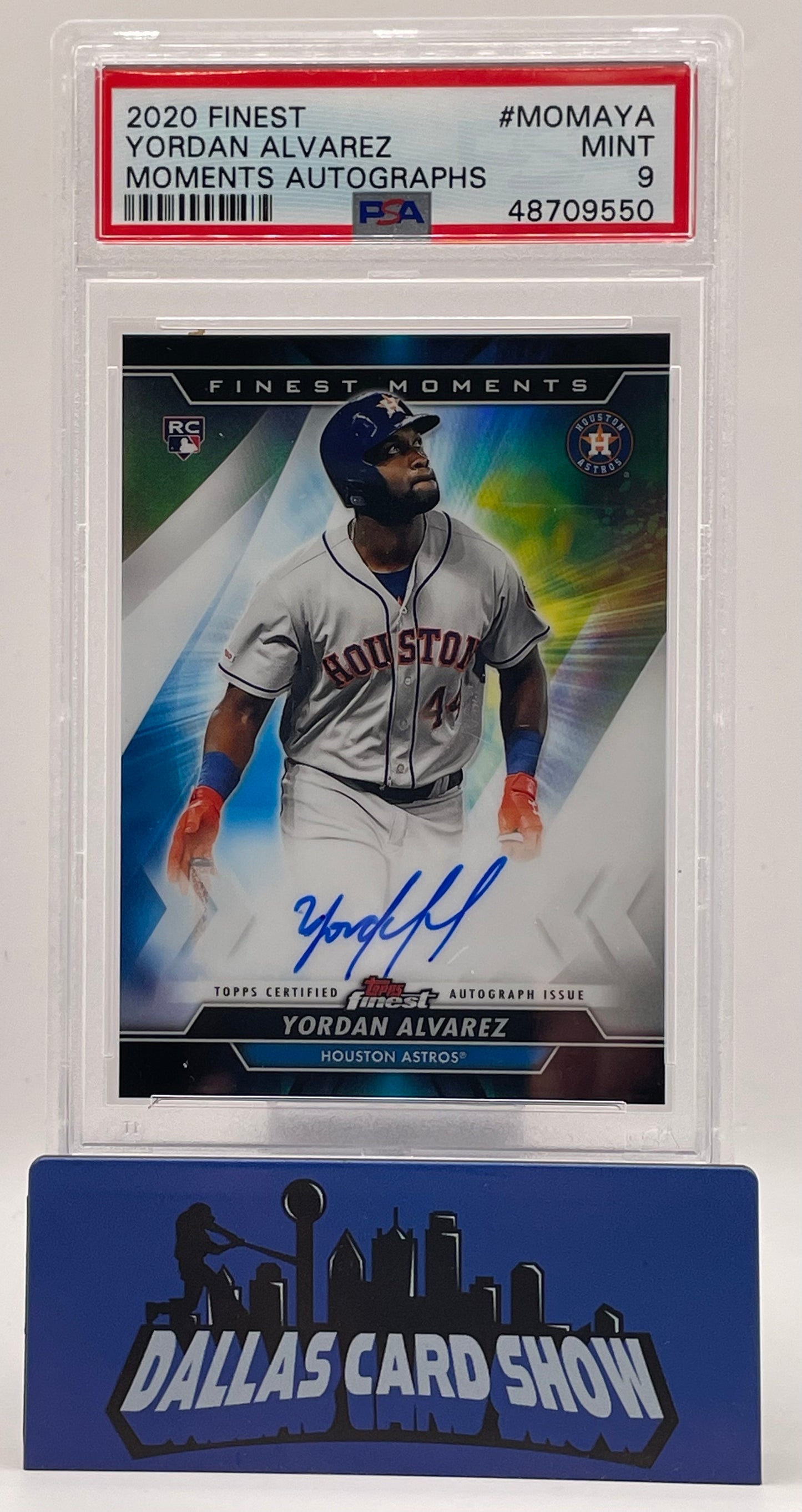 2020 Finest #MOMAYA Yordan Alvarez Moments Autograph Rookie RC PSA 9