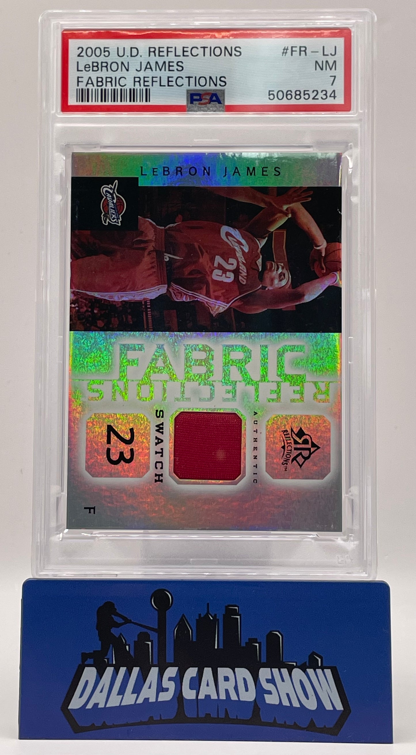 2005 Upper Deck Reflections #FR-LJ Lebron James Fabric Reflections PSA 7