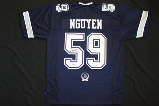 DAT NGUYEN SIGNED ROAD FOOTBALL JERSEY Dallas Cowboys Aggies BAS COA
