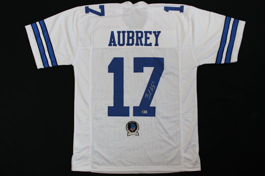 BRANDON AUBREY SIGNED HOME JERSEY Dallas Cowboys XL BAS COA