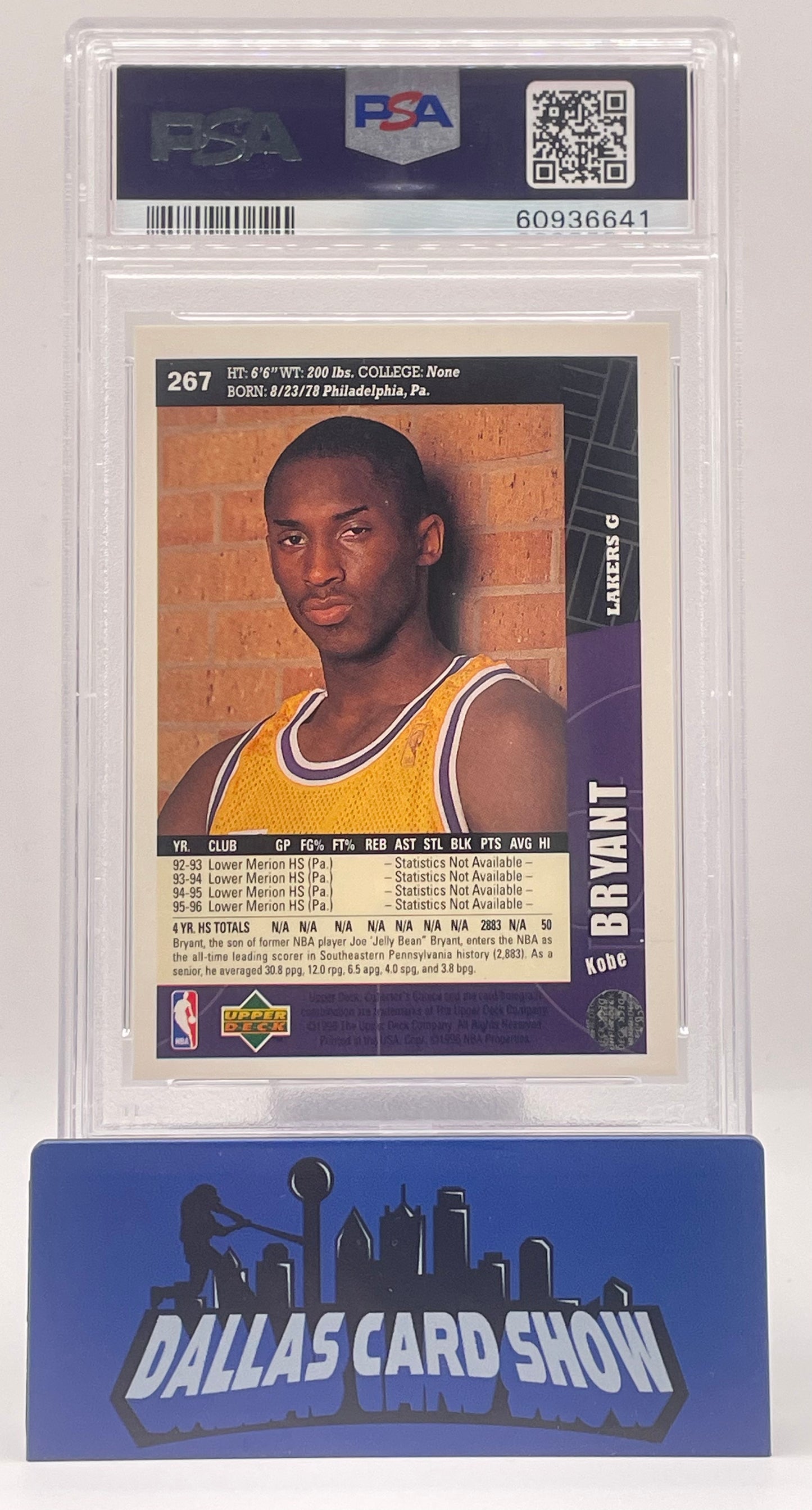 1996 Collectors Choice #267 Kobe Bryant PSA 9