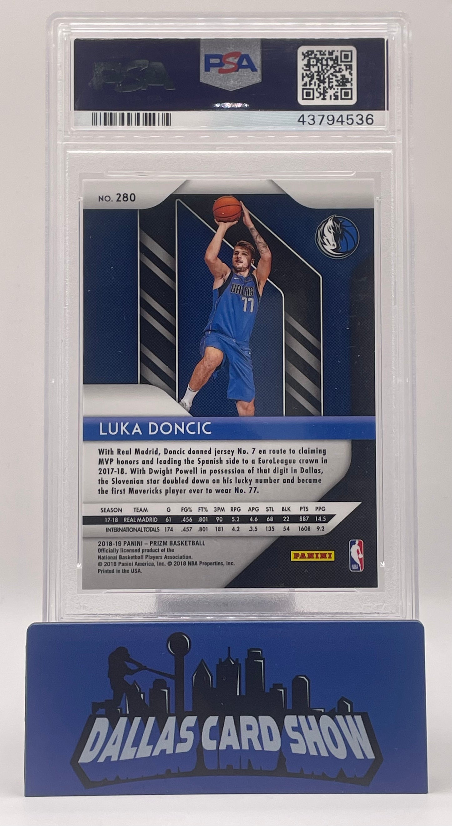 2018-19 Panini Prizm #280 Luka Doncic Rookie RC PSA 10