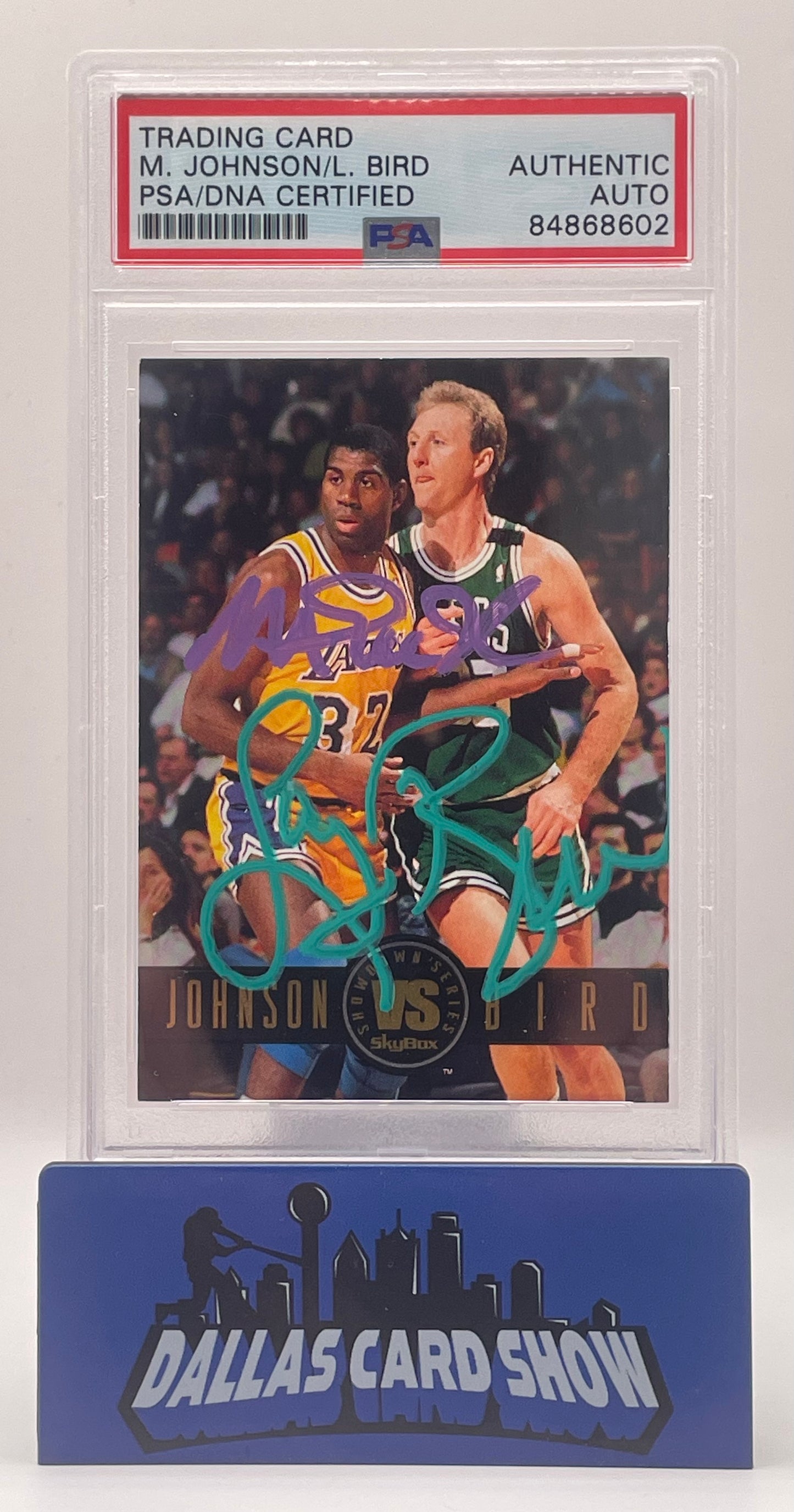 1994 Skybox Larry Bird,Magic Johnson Autograph PSA Authentic Auto