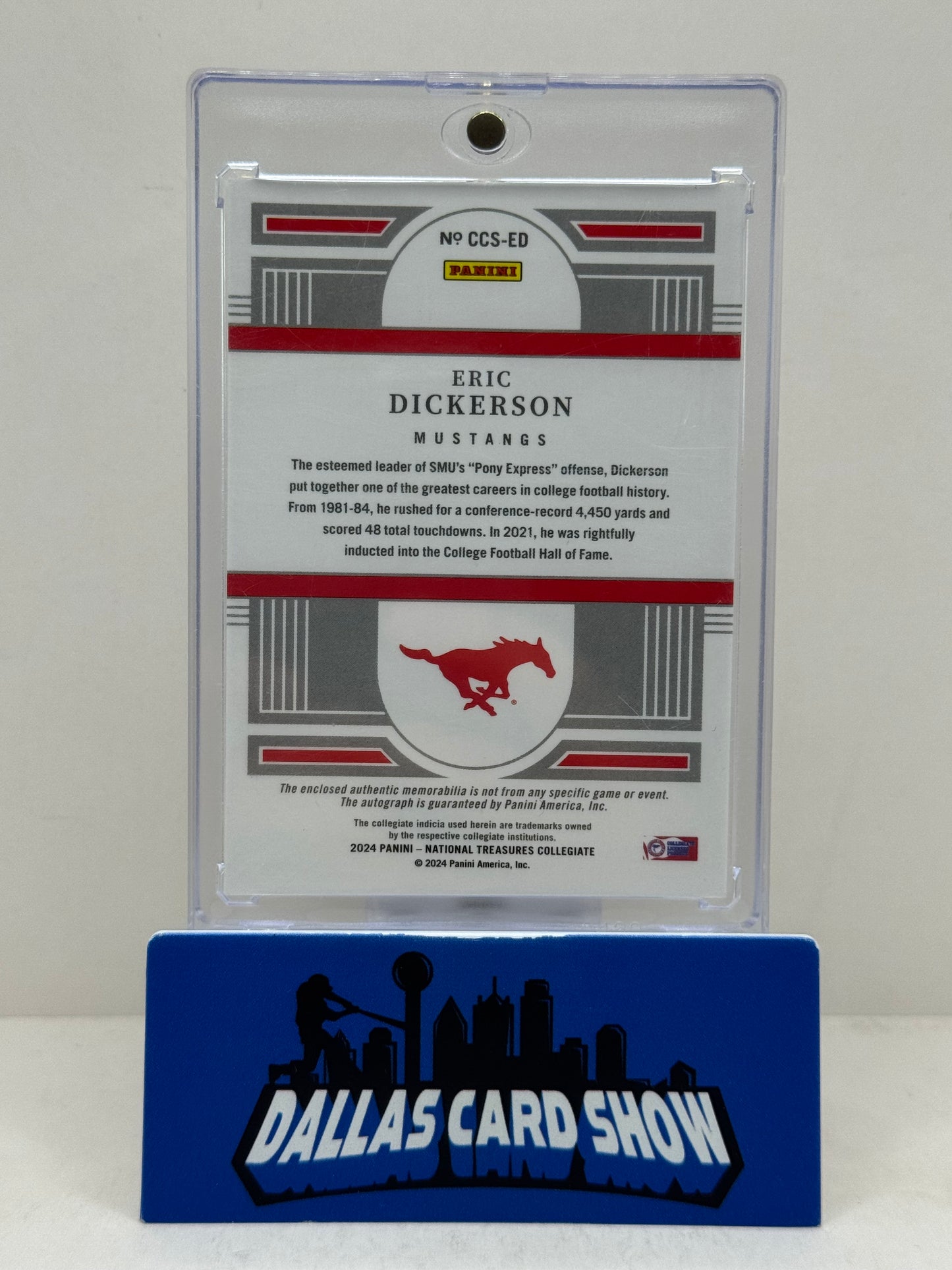 2024 National Treasure Collegiate #CCS-ED Eric Dickerson Purple Patch Autograph /25