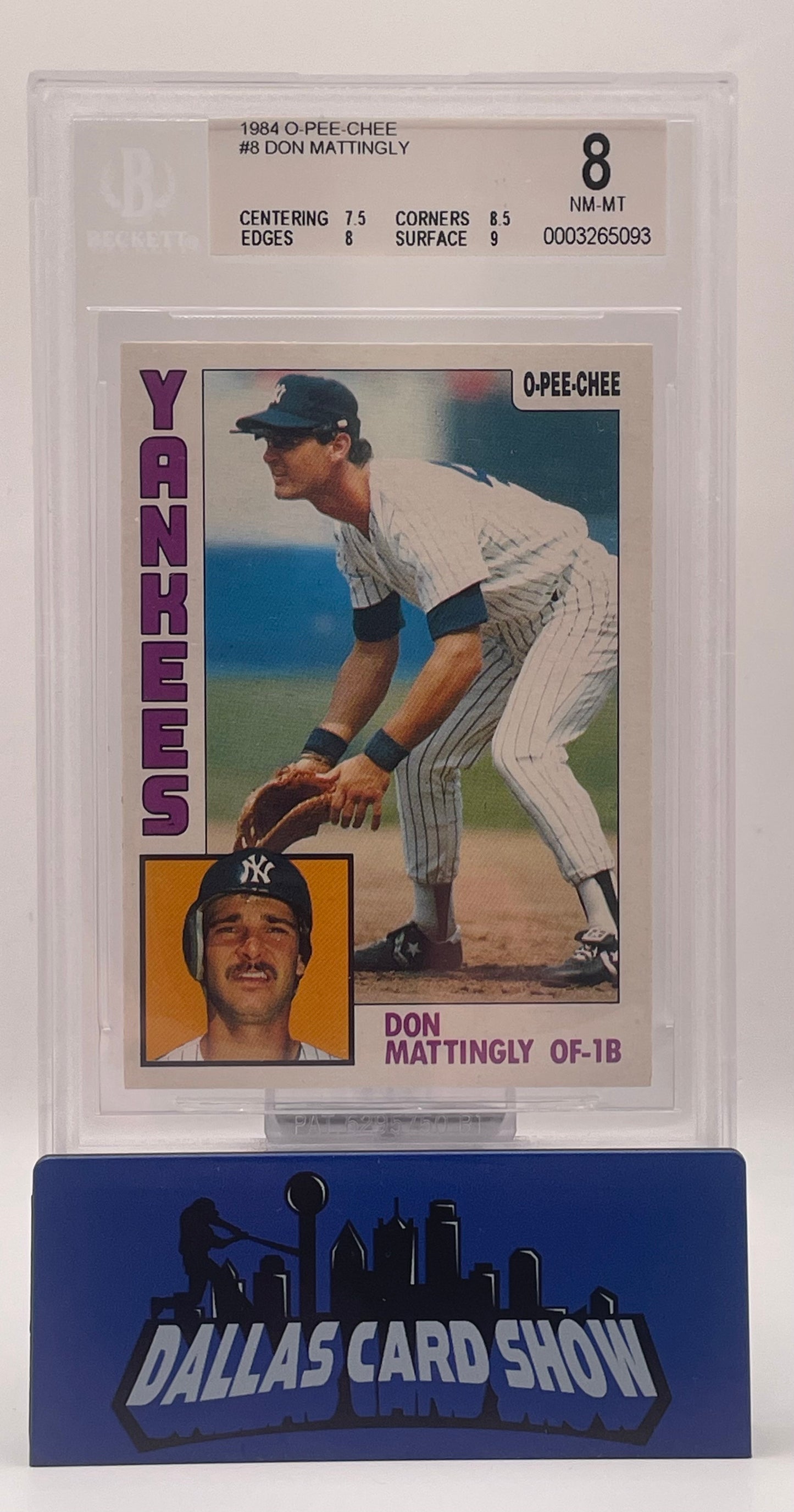 1984 O-Pee-Chee #8 Don Mattingly BGS 8
