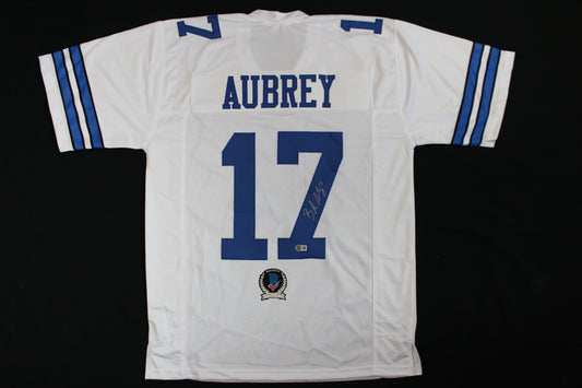 BRANDON AUBREY SIGNED HOME JERSEY Dallas Cowboys XL BAS COA