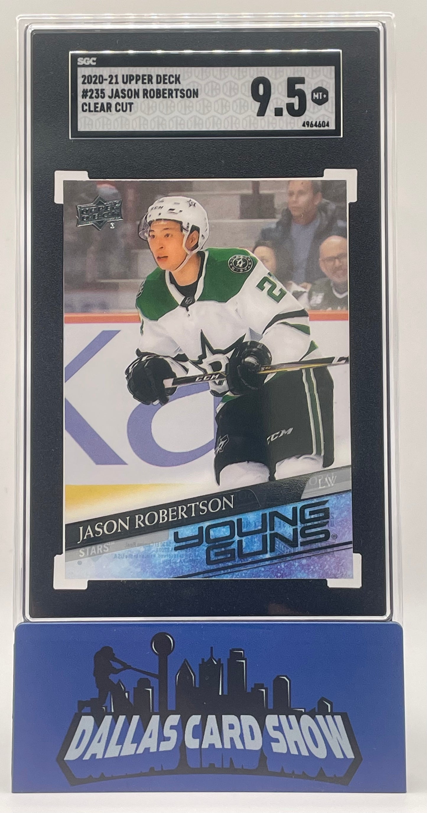 2020-21 Upper Deck #235 Jason Robertson Clear Cut Young Guns SGC 9.5