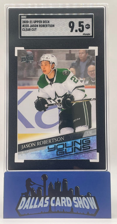 2020-21 Upper Deck #235 Jason Robertson Clear Cut Young Guns SGC 9.5